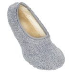 Super Soft Cozy Grey Medium (7.5-9) Slip Resistant Sole Women's Slippers