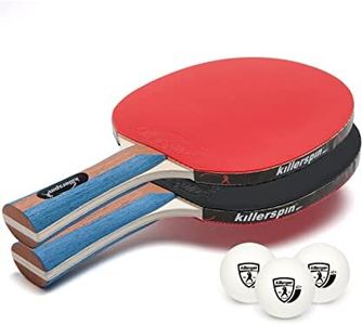 Killerspin Jetset 2 - Table Tennis Set with 2 Ping Pong Paddles and 3 Ping Pong Balls