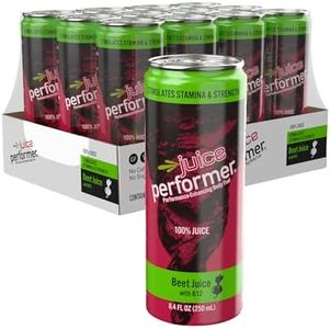 Juice Performer Beet Juice With Vitamin B12 - Natural Pre-Workout Beetroot Juice For Boosting Stamina & Strength - Vegetable Juice with B12 Energy Booster - Superfood 8.4 Fl.Oz. (12 Pk) Vegan