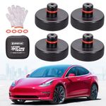 Spurtar Jack Pad for Tesla Model 3/Y/S/X, Jack Pucks Lifting Pucks Compatible with Tesla Car, Jack Stands 4 Pack with Gloves, Storage Case, O-Ring