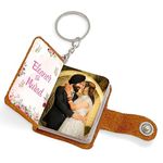 Flashing Click Leather Keychain Mini Photo Album With Photo’s Customization | 12-24 photo’s| Personalised Gifts for Special one | Valentine day | Couple | Mom | Dad | Birthday | Anniversary| Dsg v54