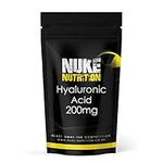 Nuke Nutrition Hyaluronic Acid Tablets - x60 - High Strength 200mg Supplement to Boost Strong Skin, Hair & Nails - Hydrate & Moisturise Your Skin - Anti Ageing Properties - 100% Natural Ingredients