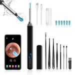 Ear Wax Removal,Ear Wax Cleaner with Camera,Earwax Removal Tool, with 8 Ears, Earwax Cleaning kit 1080P HD Otoscope - Ear Camera with 6 Ear Scoops - Otoscope Ear Pick for iOS and Android