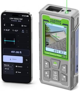 Laser Measuring Tool, Huepar Pro 495Ft Outdoor Laser Measure with Camera & Bluetooth Connected, Laser Distance Meter with P2P Technology, Free APP, IP68, Micro USB Cable, Hand Strap & Pouch - SW-150GQ