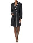 Amazon Essentials Women's Lightweight Waffle Mid-Length Robe (Available in Plus Size), Black, L