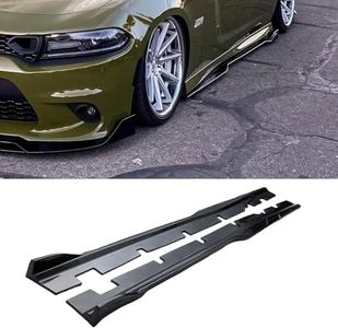 AUTRAGO Side Skirts for 2015-2023 Dodge Charger, Carbon Fiber Look