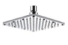 ANMEX® 8x8 (8inch) Sandwich Heavy Stainless Steel Rain Shower Head Without Arm (Silver, Chrome Finish)