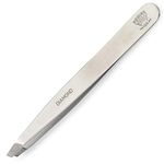 Regine Switzerland Genuine Diamond Tip Tweezer - Handmade in Switzerland - Professional Precision for Eyebrow & Hair Removal - Perfectly Aligned - Stainless Steel