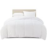 Clara Clark Comforter - All Season Down Alternative Bedding Comforter/Duvet Insert, Ultra Soft, Box Stitched. Queen Size, White