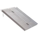 HOMCOM 3ft Textured Aluminum Folding Wheelchair Ramp, Portable Threshold Ramp, for Scooter Steps Home Stairs Doorways