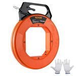 VEVOR Fish Tape, 240-foot, 1/8-inch, Steel Wire Puller with Optimized Housing and Handle, Easy-to-Use Cable Puller Tool, Flexible Wire Fishing Tools for Walls and Electrical Conduit, Non-Conductive