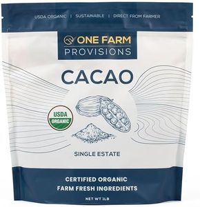 One Farm by WAAYB Organic Cacao, Single Estate, Non-GMO, Fair-Trade, Vegan, Gluten Free, 100% Raw Rizek Cacao in Resealable Bag for Cooking, Smoothies, Lattes & Baking (1 lb, Powder)
