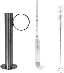 Maple Syrup Hydrometer Kit with Test Cup Testing Kit: Metal Cup, American-Made Syrup Hydrometer and Cleaning Brush by Brewing America