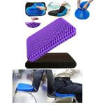 2 x GEL Seat Cushion With Cover -EGG Seat Cushion, Tailbone & Lumbar Support, Truck Driver, Wheelchair, Office Chair, HONEYCOMB Seat Cushion, Orthopaedic Seat Cushion Support Pad (2 Cushions)