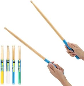 4 Pairs 5A Maple Wood Drumsticks Non-slip Drum Sticks for Kids Adults Beginners