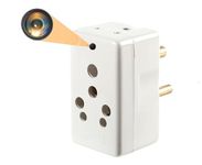 FREDI HD PLUS WiFi 3 Pin Multi Plug Cam | Inbuilt 32GB SD Card | Audio and Video Recording Live Feed Camera | WiFi Motion Detection Camera (iWFCam APP)