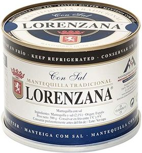 Mantequilla asturiana tradicional LORENZANA con sal.(varios formatos).Envío GRATIS 24h. (Lata de 500gr (pack de 4))