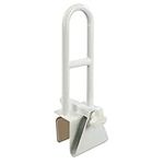 MAYQMAY Carbon Steel Bathtub Safety Rail Bathroom Tub Grab Bar Tub Rail Punch-free Installation, White