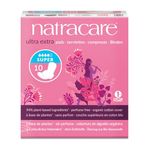 (6 Pack) Natracare Ultra Extra Super with Wings, Organic Cotton Cover | 10 Pads x 6 (60 Pads Total)