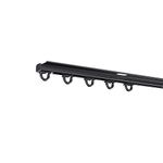 Ultra-thin Curtain Track, Pulley Top Installation, Ultra-thin Slide Rail Bay Window Track, Invisible Ultra-narrow Slide Rail (3.28-6.56ft) (Color : Black, Size : 1.5m)