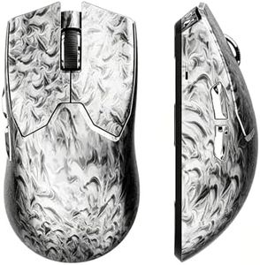 EWEADN Z7 Carbon Fiber Shell Wireless Gaming Mouse with 42000 DPI, PAW3950 Sensor, Kailh Optical Switch, Ergonomic 52g Lightweight, 8k Polling Dual-Mode (Wired/2.4GHz), Up to 300 Hr Battery, Silver