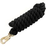 Intrepid International Cotton Lead Rope with Bull Snap, Black