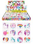 2 X 24 x Girls UNICORN Temporary Tattoos Children's Birthday Party Bag Filler