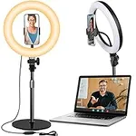Desk Ring Light with Stand and Phon