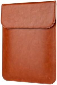 Allinside 13-13.3" Laptop Sleeve Compatible with MacBook Pro 14 2021 M1 (A2442)/ MacBook Air 13 2010-2017/ MacBook Pro 13 2010-2016, PU Leather Laptop Case, Brown