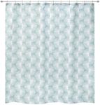 Nicole Miller - Shower Curtain, Chic Printed Shower Accessories, Dorm Room Essentials (Kendall Collection, Oasis)