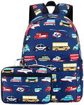 CAMTOP Backpack for Kids, Boys Preschool Backpack with Lunch Box Toddler Kindergarten School Bookbag Set (Y0065-2 Navy Blue)