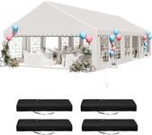 YITAHOME 20x40FT Party Tent Heavy Duty PVC Wedding Event Shelters White Upgraded Galvanized Ripple Canopy with Large Roof Removable Sidewalls & 4 Storage Bags 600D Oxford Commercial