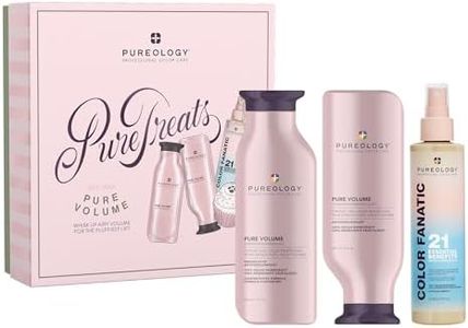 Pure Treats Pure Volume Holiday Kit - Shampoo, Conditioner & Color-Fanatic Leave-In Treatment - Lightweight Volume & Lift for Fine, Color-Treated Hair