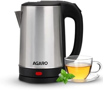 AGARO Sonnet Electric Kettle, 1.5L, 1500W, Stainless Steel Body, Quick Boil, Water Boiler, Hot Water Kettle , For Making Black Tea & Black Coffee, Instant Noodles, Auto Shut Off, Cool Touch Handle