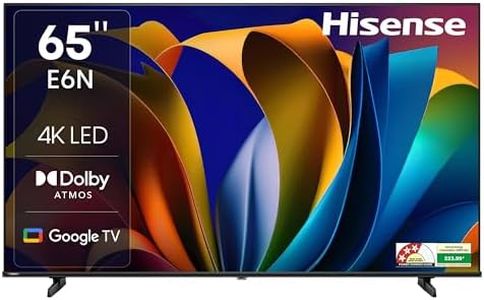 Hisense 164 cm (65 inches) E6N Series 4K Ultra HD Smart LED Google TV 65E6N (Black)