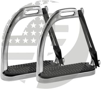 RIDING GEARS 4'', 4.75’’, 5’’ Peacock Horse Stirrups Polish Equestrian Safety Iron Fillis Stirrups for Adult/Children (4 Inch)