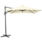 CHRISTOW 2.5m Square Cantilever Parasol, Hanging Banana Umbrella, Outdoor Patio Garden, UV-Resistant, Tilt & Rotate