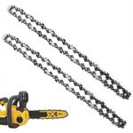 12 Inch Chainsaw Chain 3/8" LP Pitch, 043" Gauge, 45 Drive Links Fits for Dewalt DCCS620,for Ryobi, Echo and More- DWO1DT612,R45 (2 Chains)