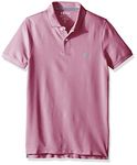 IZOD Men's Slim Fit Advantage Performance Short Sleeve Solid Polo Shirt, Rosebud, Medium