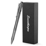 SMOOTHERPRO Stainless Steel Bolt Action Pen Compatible with Pilot G2 Refill Pocket Clip Heavy Weight for Tremor Parkinson Arthritic Hands Color Gray(RG339)