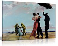 Banksy Toxic Beach Canvas Wall Art Picture Print (24X16)