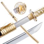 Samurai Sword Japanese Katana 9260 Steel Cold Steel Katana Sword Real Sharp Training Katana (Auspicious Clouds)