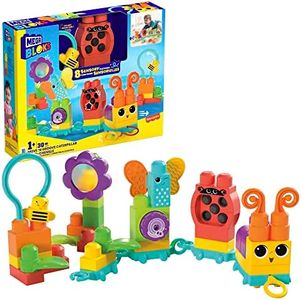 MEGA Bloks Tren Oruga 30 Bloques sensoriales de construcción, Juguete +1 año (Mattel HKN44)
