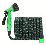 HASTHIP® 5m Garden Hose, Expandable Garden Hose Pressurized Nozzle Flexible Water Hose Garden Hoses with 7 Spray Modes, Multipurpose Garden Hoses for Watering, Car Cleaning