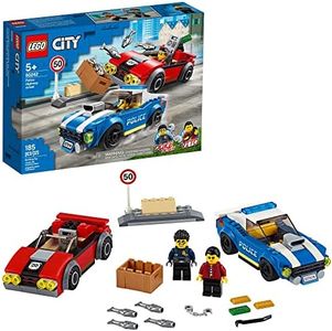 LEGO 60242 City Arresto en autopista, Juguete Infantil con Coche de policía a Partir de 5 años, con 2 Coches de Juguete, Ideal como pequeño Regalo para niños
