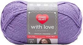 Red Heart E406.1538 With With Love Chunky yarn, Lilac