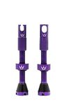 Peaty's X Chris King MK2 Tubeless Valves Presta - Integrated Spoke Key & Valve Core Removal Caps, Mountain Bike, Road & Gravel Bicycle Tyre, Insert Compatible, 7075 Aluminium - 42mm, Violet