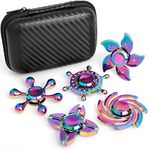 Rainbow Fidget Spinners Pack, Handheld Fingertip Gyro, Fidget Sensory Desk Toy Gadget for Office Classroom, Stress Relief Anti Anxiety Toy for Kid Adult, Christmas Birthday Gift Classroom Rewards