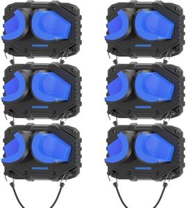 Ski & Snowboard Wall Mount, Fits Most Skis & Snowboards, Anti-Scratch & Non-Slip, Secure Hold Up to 25 lbs, Easy Install, Ski Holder with Pole Hooks, Space-Saving Garage Storage Ski Hanger, 6 Pack