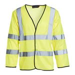 Blackrock Hi Vis Long Sleeve Vests Yellow, Reflective High Vis Jackets, Hi Viz, Work Utility & Safety Clothing, Neon Clothes, Running, Jacket, Hivisible, Security, PPE, Fluorescent - Size 3XL